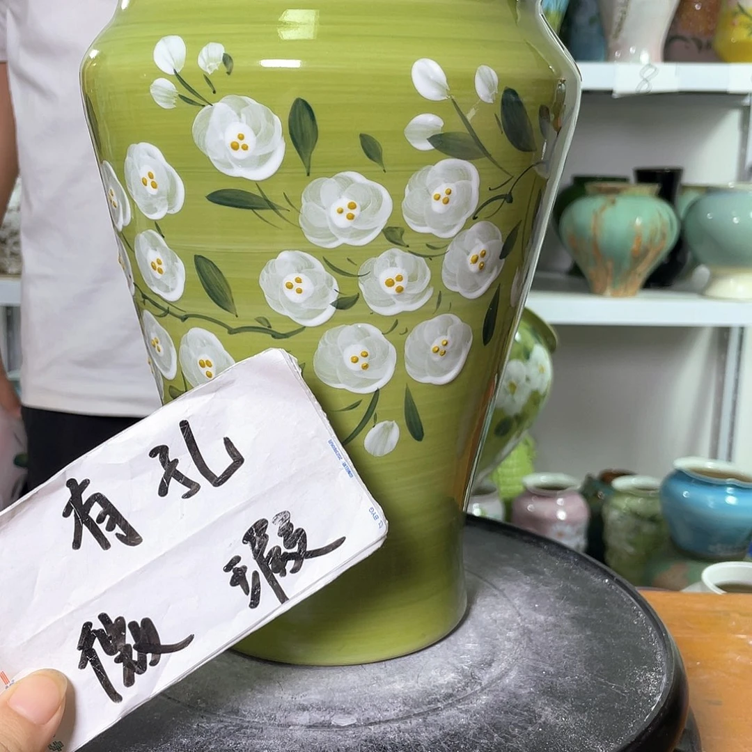 景德镇陶瓷花盆微瑕123