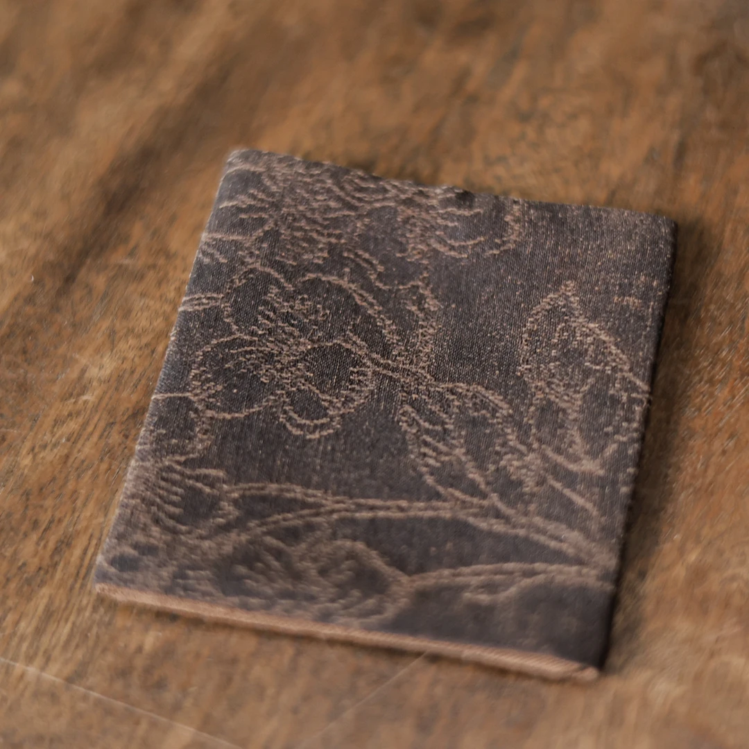 【小田甄陶】<梨花春雨>香云纱茶巾（慢蓝S1118）