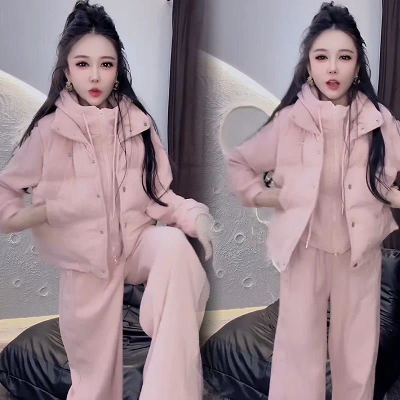 2025秋季新款时尚显瘦气质网红高档套装女高级百搭宽松大码三件套