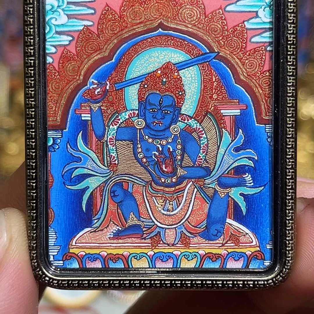 吊坠 青海热贡纯手绘不动