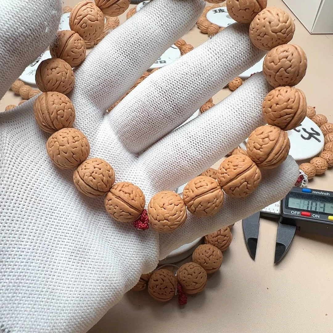 石***石手串桃核1.4小脑纹