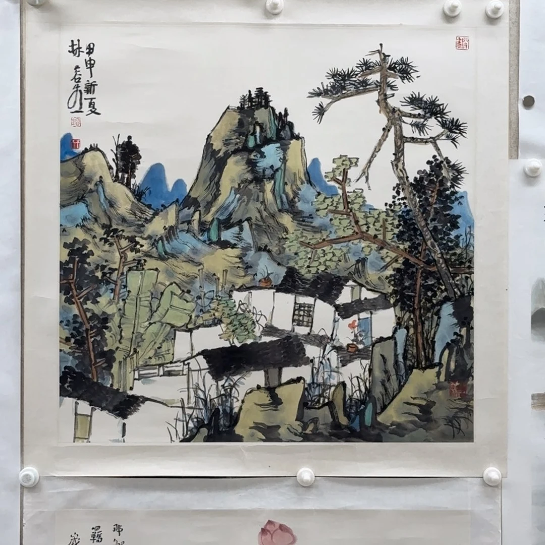 国画林容生 斗方一幅