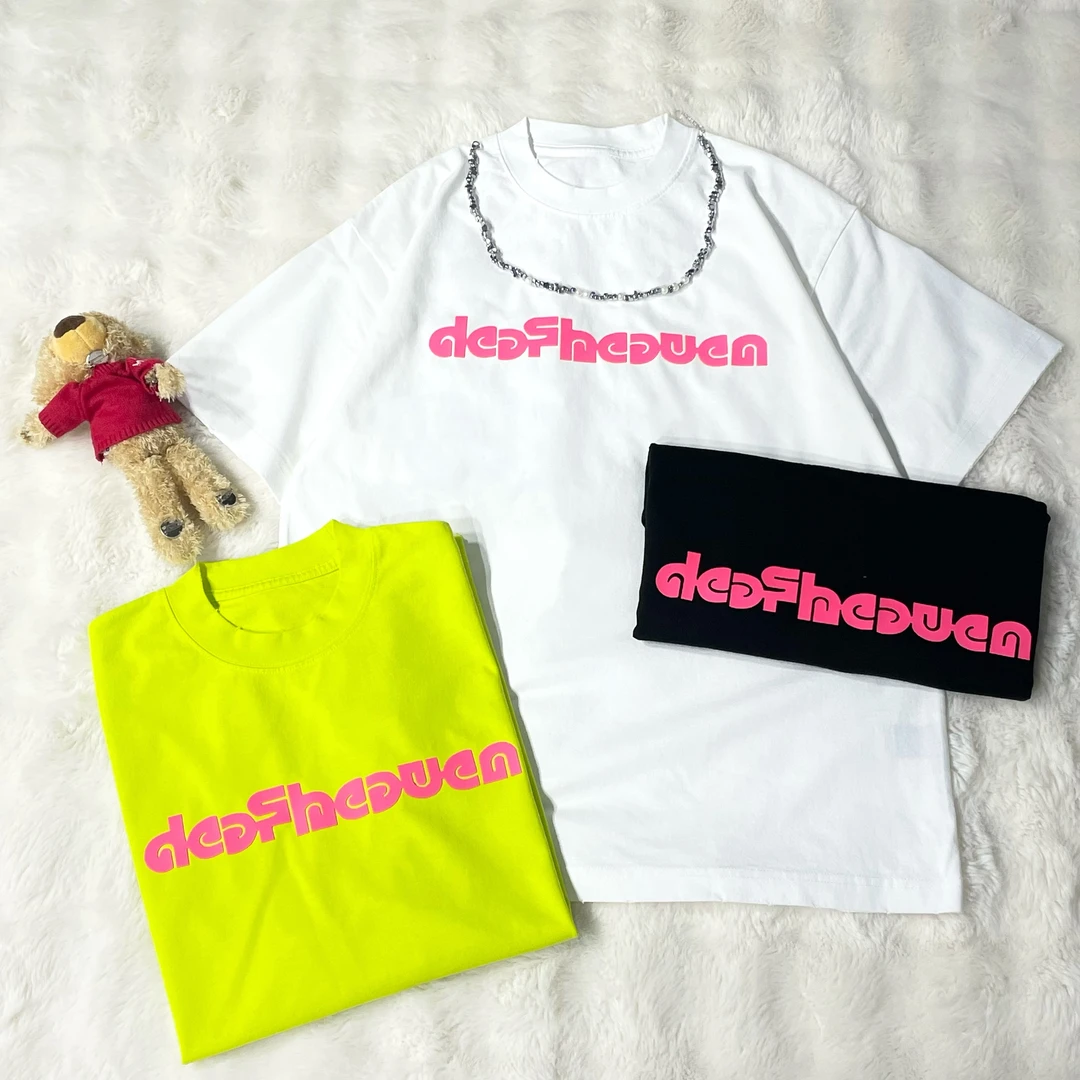 VThree【DEG】纯棉短袖T恤复古重磅男女同款宽松百搭上衣