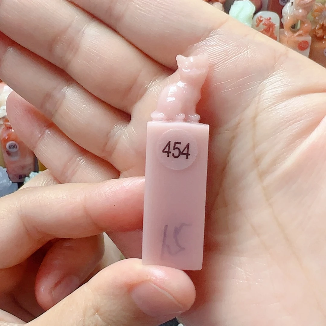 寿山石印石包刻字454猫咪
