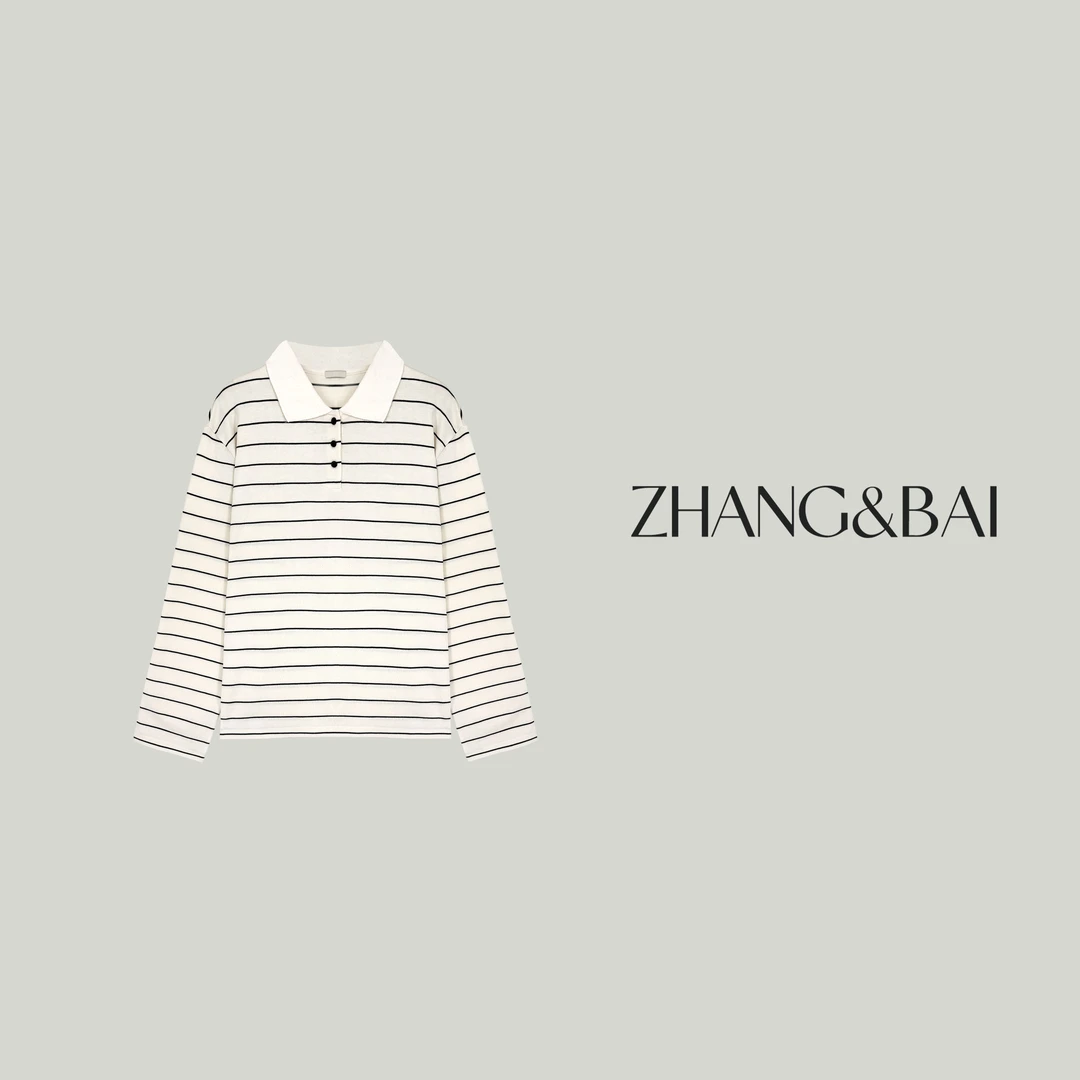 zhang&bai25&SS高定 | 【铅笔画】经典黑白条纹衫温柔高智休闲