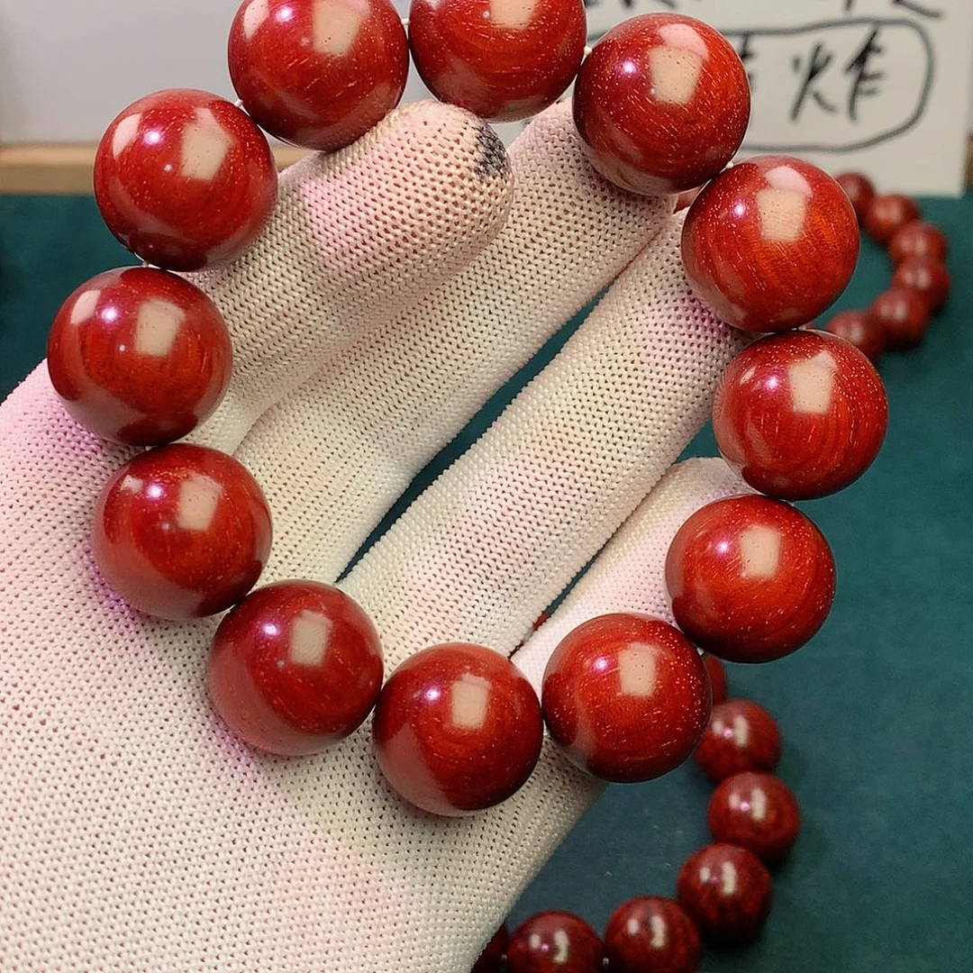 檀香紫檀（小叶紫檀）手串/手链20龙鳞金星帝王泥无胶无蜡