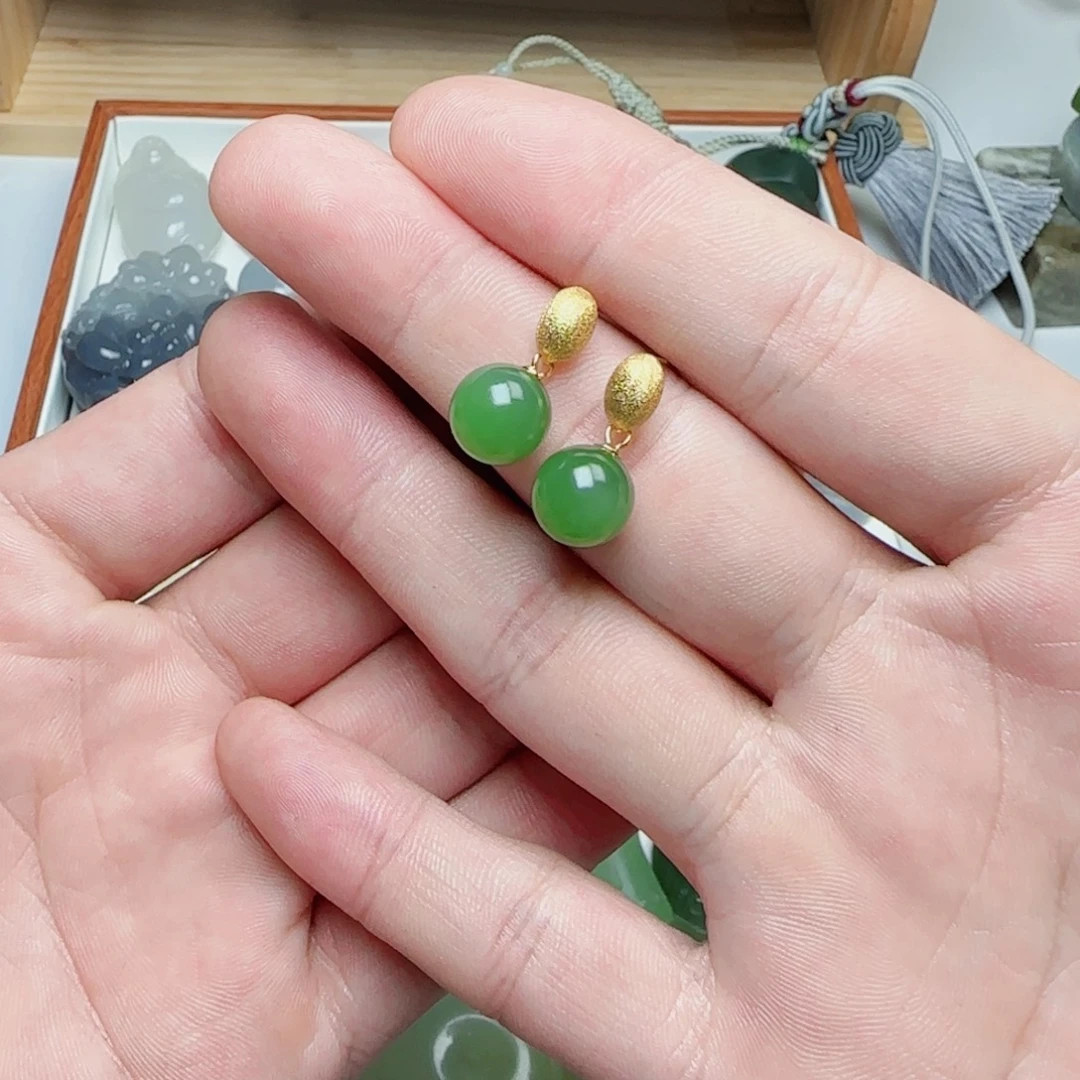 银S925镶嵌和田玉珠宝半成品