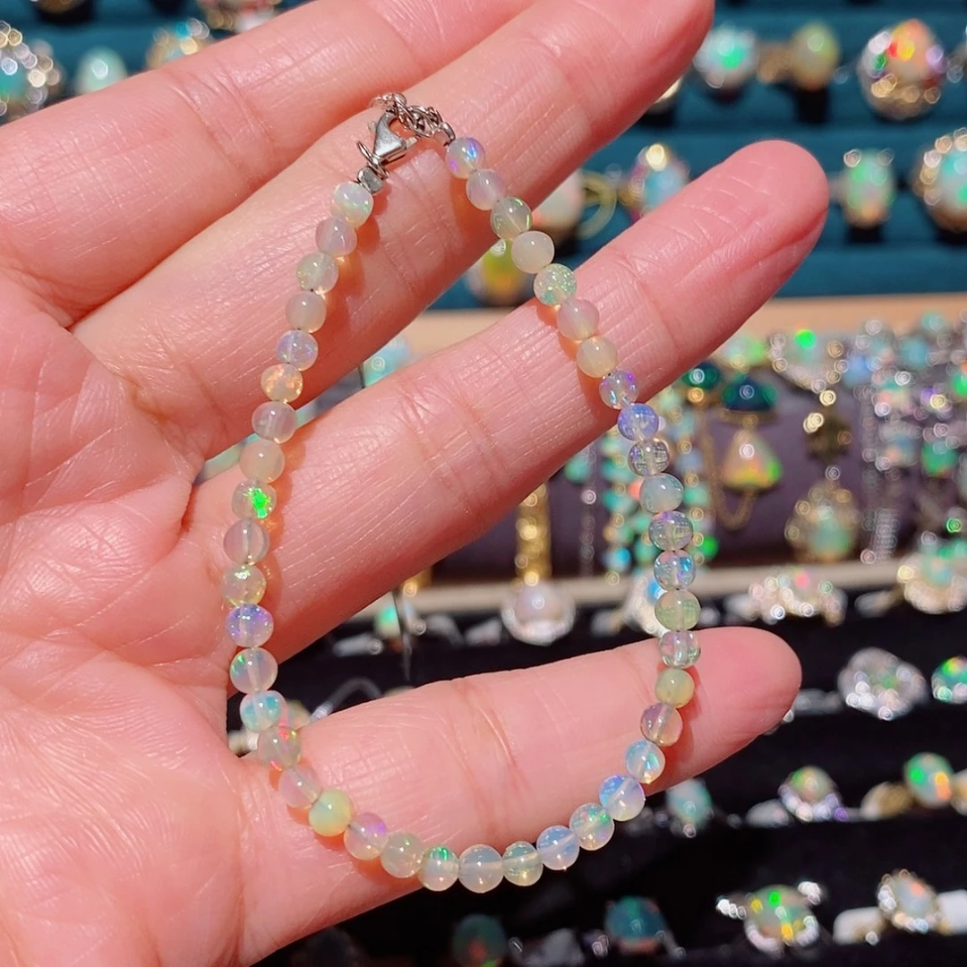 欧泊银S925镶嵌手链