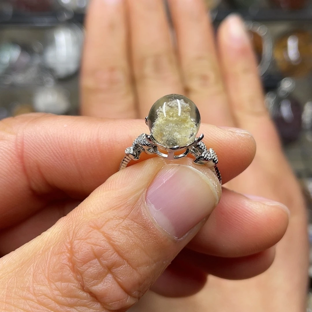 【闪购商品】水晶珠宝半成品银S925镶嵌戒指