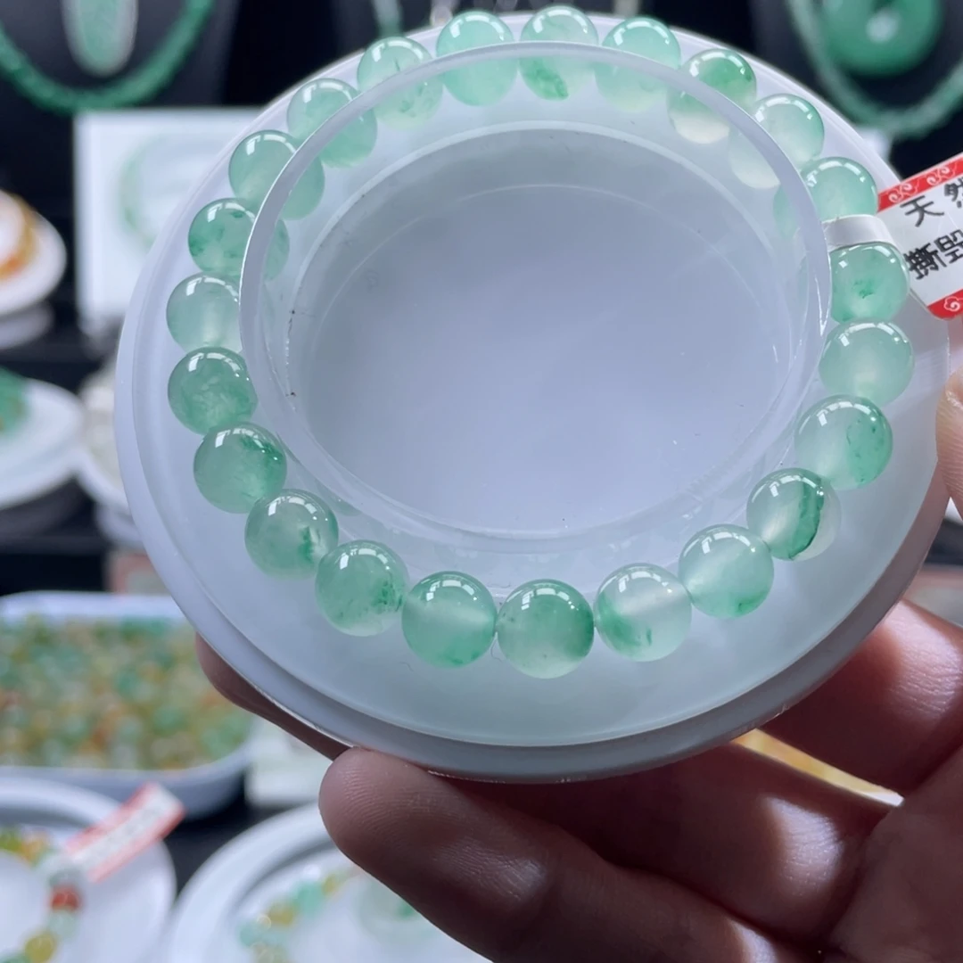 石英质玉（非洲翠）未镶嵌手串