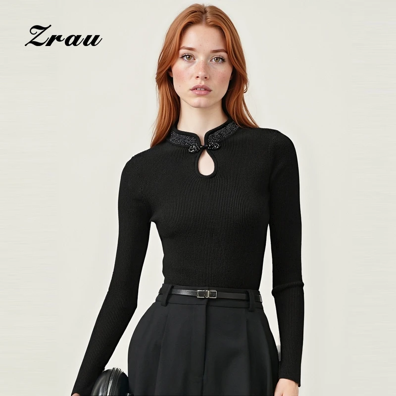【达人专属】ZRAU时而高级经典中式针织长袖上衣毛衫91050441133