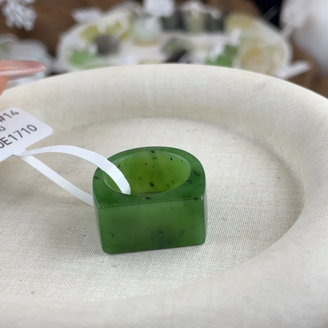 和田玉戒指未镶嵌港14 17.62