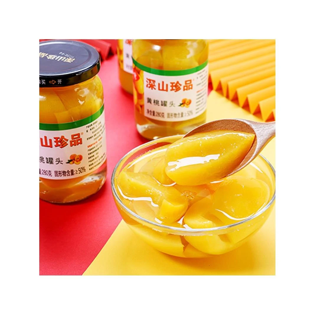 深山珍品黄桃罐头深山秀水果蜜汁水蜜桃糖水罐头280g儿童孕妇甜品