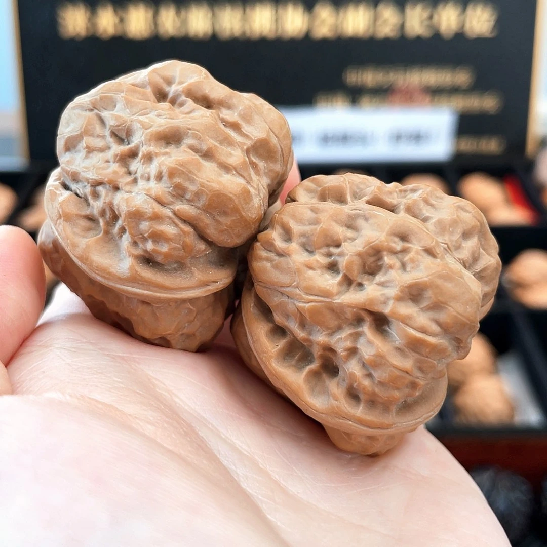 把件文玩核桃41尺延庆肌肉蛙疙瘩纹双开背蛤蟆头4105