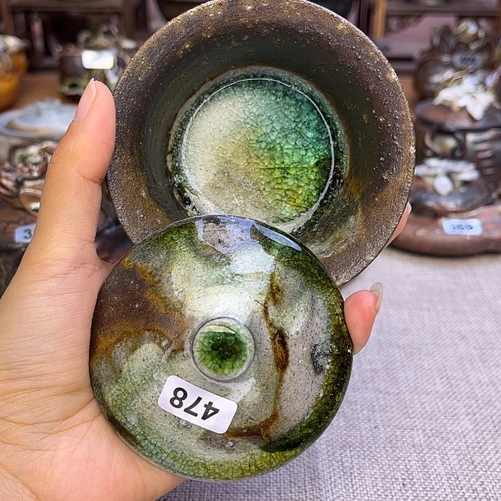 裸柴烧陶瓷手工茶器