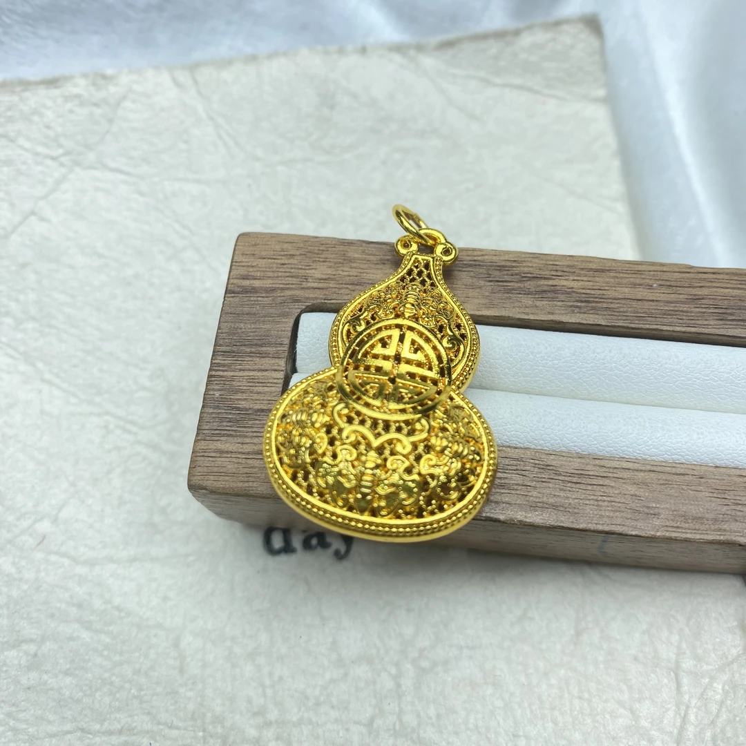 吊坠 F黄色镂空葫芦吊坠多样性发货46934