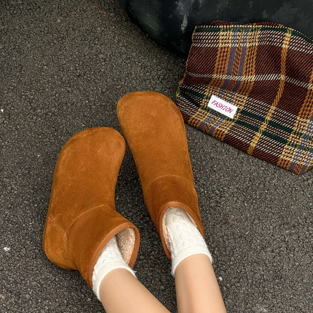 75D6815厚底雪地靴女款冬季加绒皮毛一体保暖