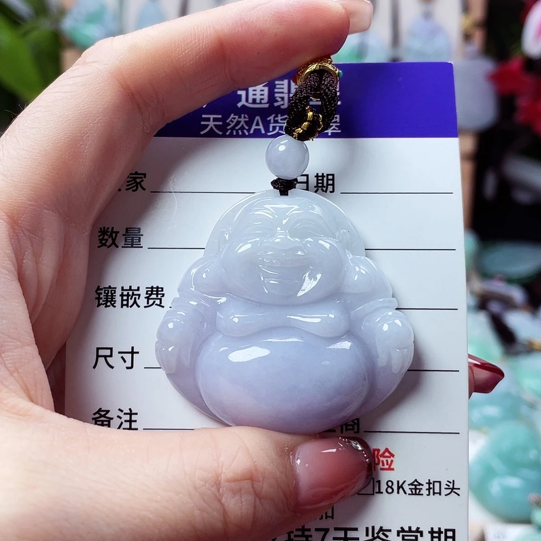 翡翠未镶嵌颈饰佛公43