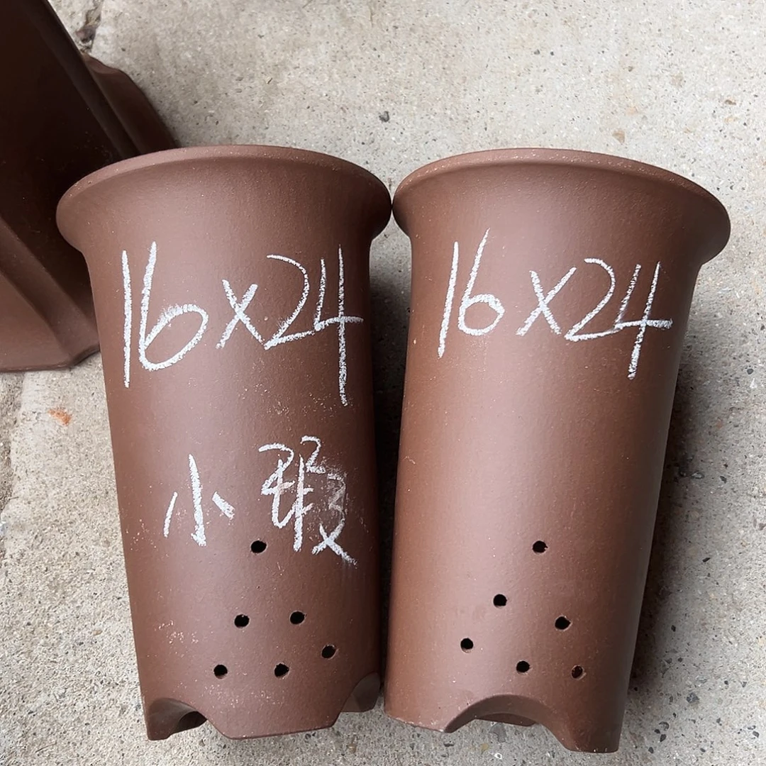 紫砂花盆宜兴紫砂花盆2只