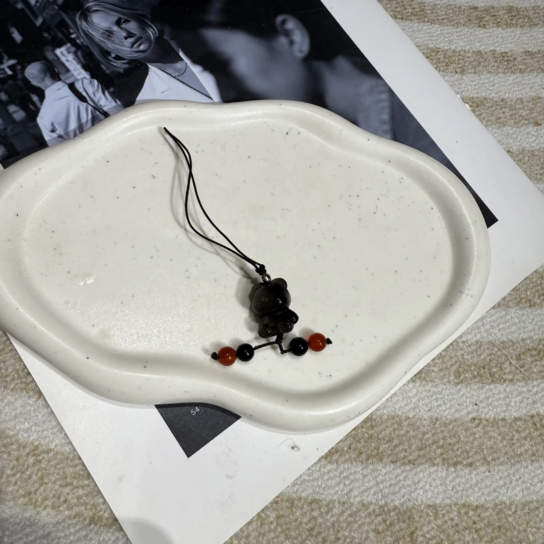 【A215】银曜石小熊挂件