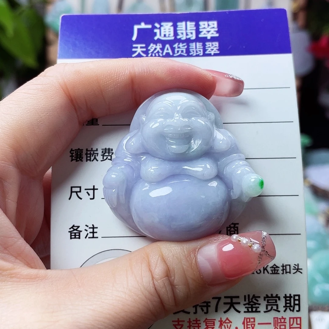 翡翠未镶嵌颈饰佛公72