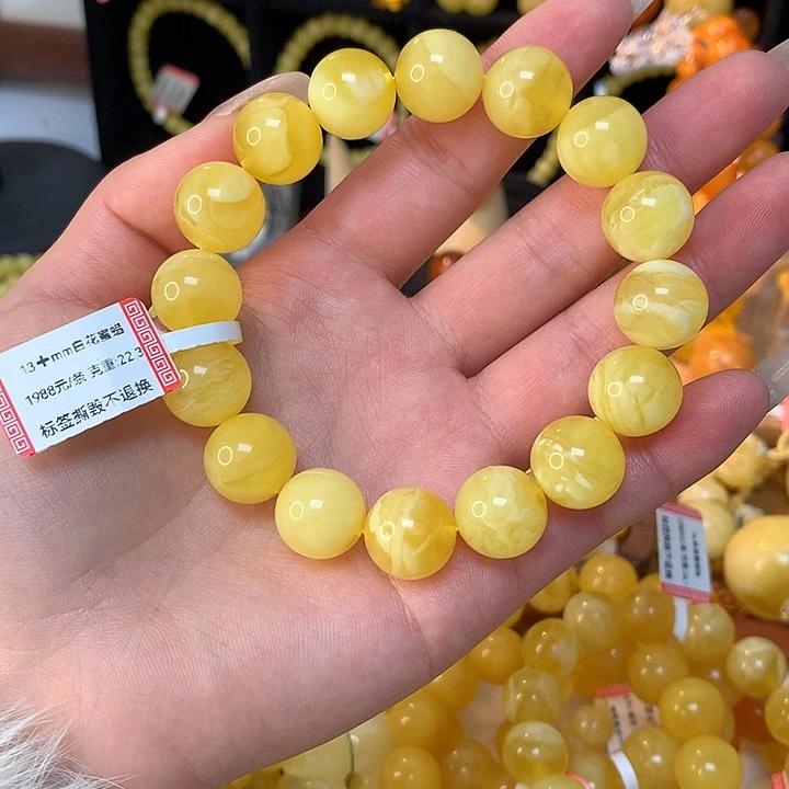 琥珀手链未镶嵌零*蜜蜡手串圆珠