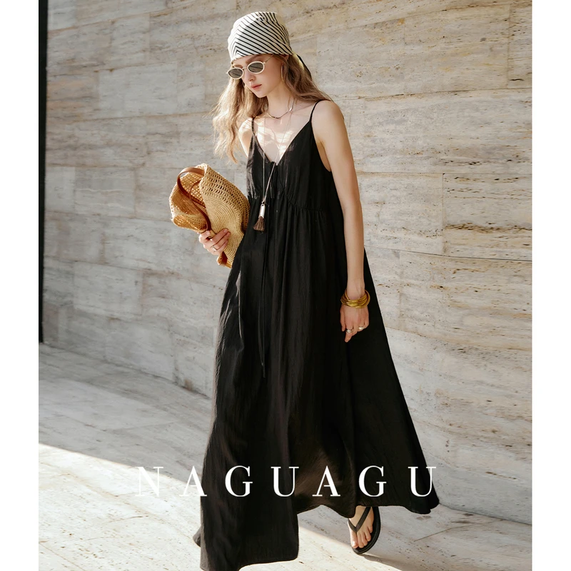 【斯宾塞度假裙】肌理感面料女装连衣裙FX2LQ0725-A