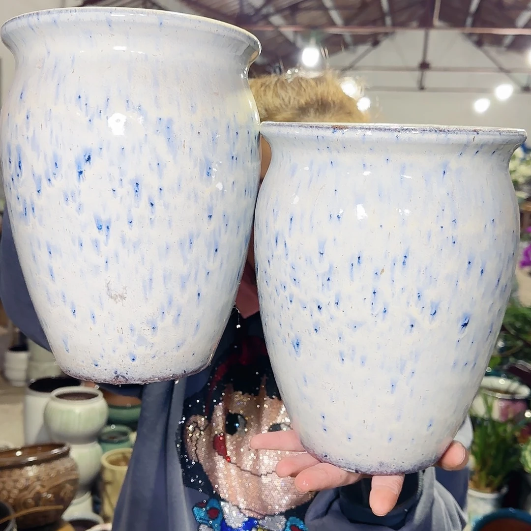 紫砂花盆高24口18