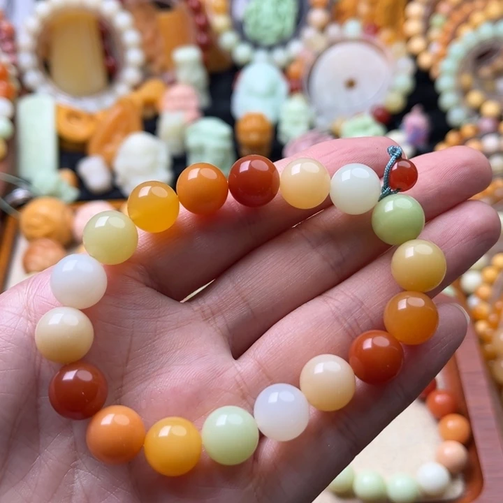 石英质玉（缅黄）未镶嵌珠宝半成品