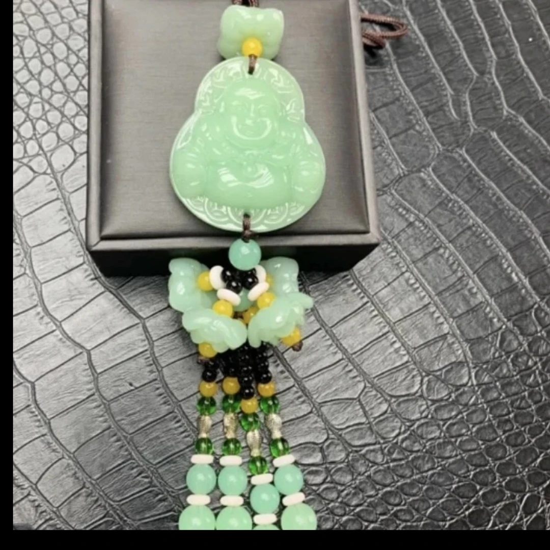 【镇店收藏 正品保障】 326精美绿佛公平安扣吊坠