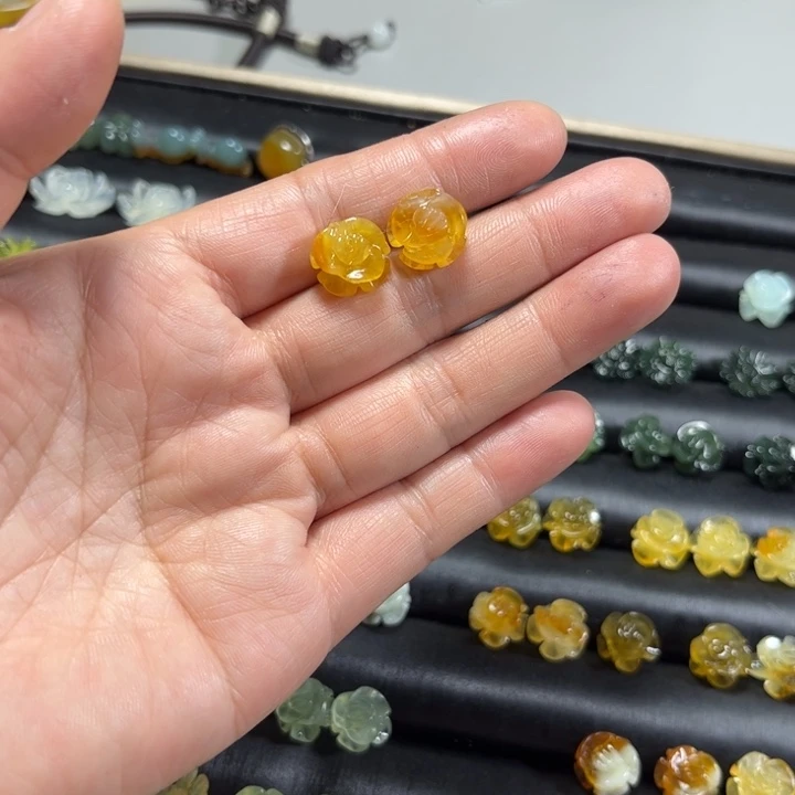 蛇纹石玉耳饰未镶嵌梦**醒