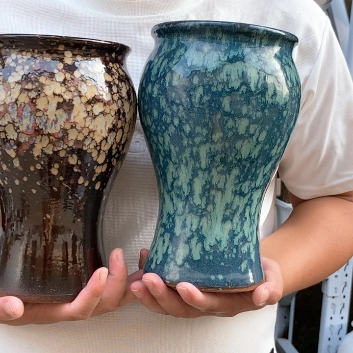 紫砂花盆口14高25福利