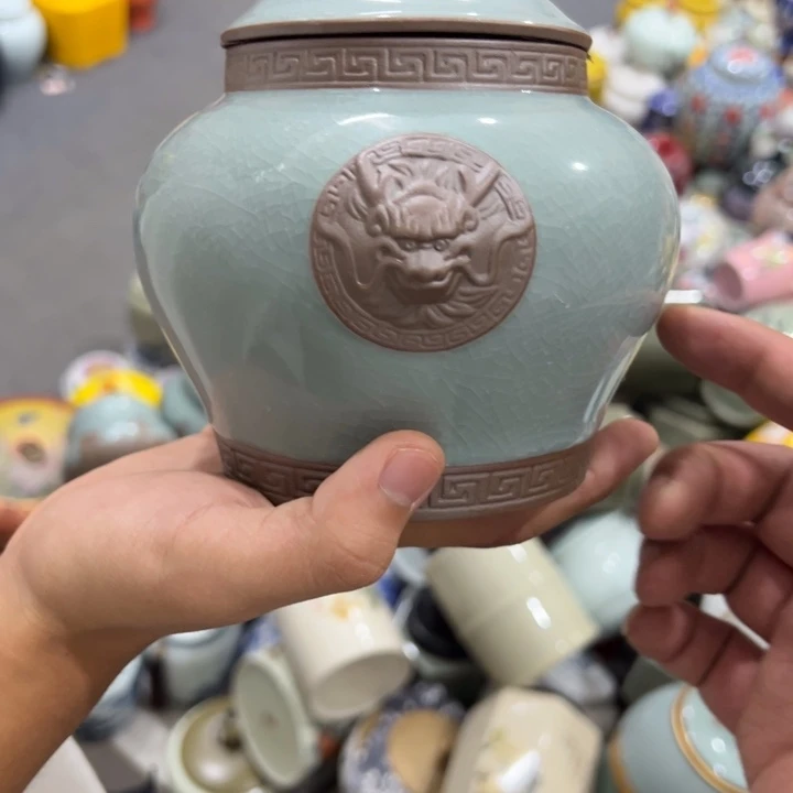 瑕疵福利品陶瓷茶叶罐不影响使用介意勿拍