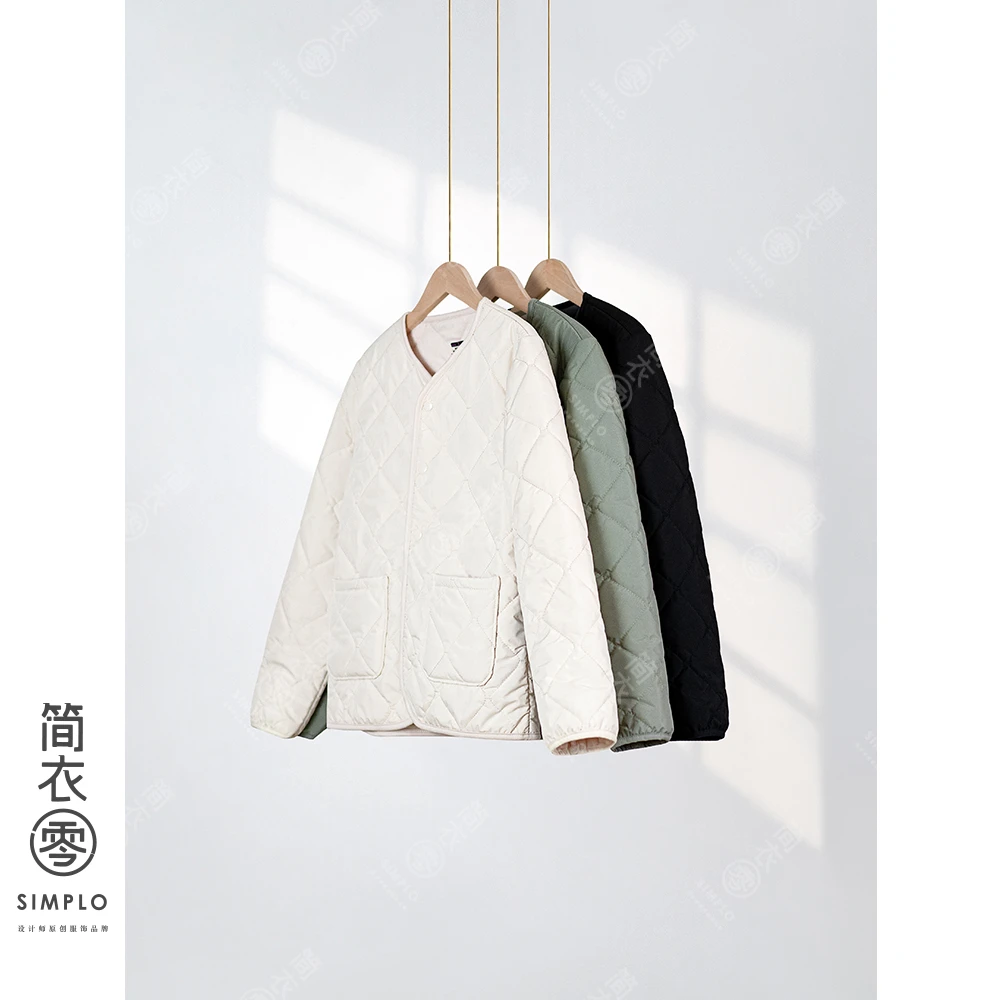 【3072】男女同款<7A抗菌三防秋冬绵羊毛绗缝长袖休闲外套>