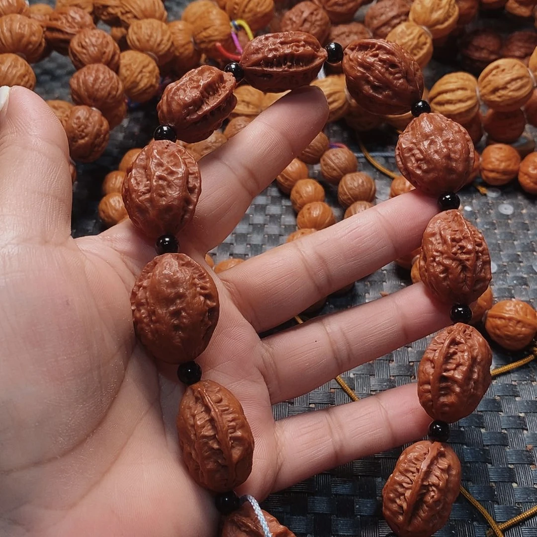 低***6文玩核桃手串七星瓢虫