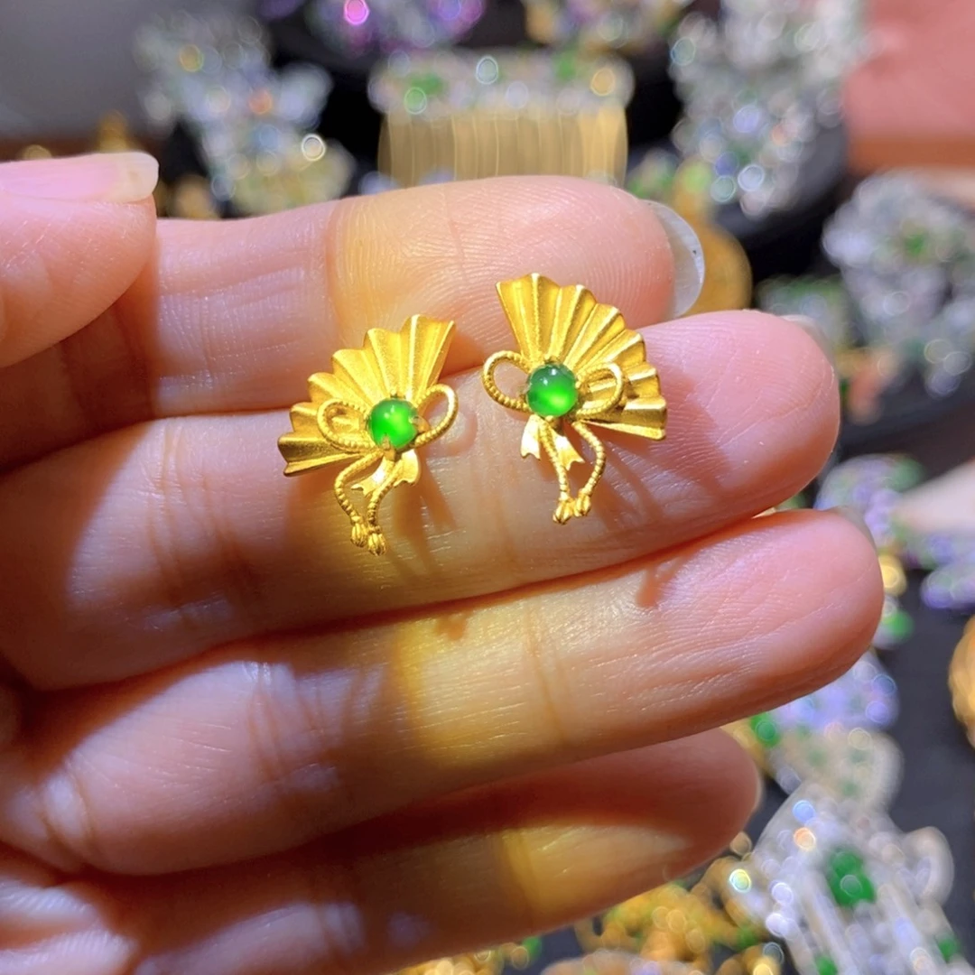 吊坠(不含链)银S925镶嵌翡翠