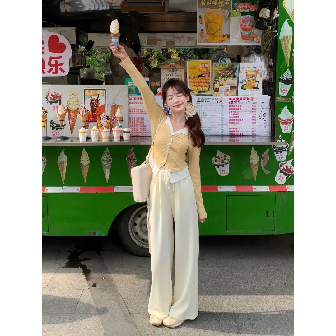 【福利清仓NO退NO换】【漫步飞行】小个子上班百搭气质直筒洋气裤裤子