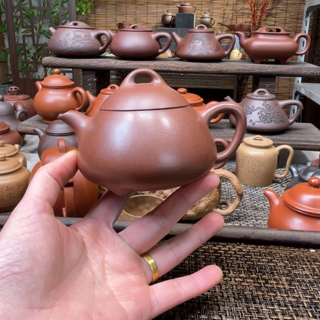 紫砂茶壶宜兴原矿紫砂手工制220