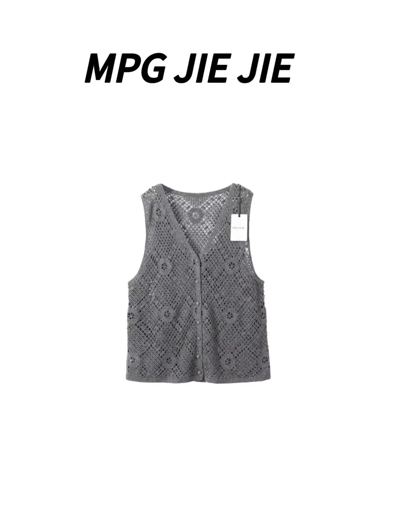 MPG JIEJIE【画报】早秋气质镂空提花重工马夹