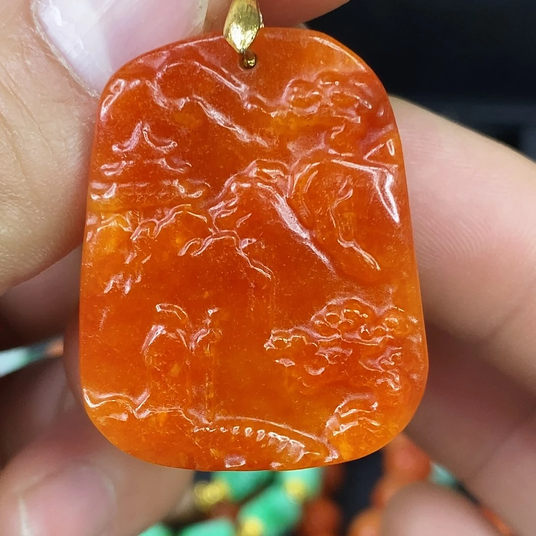 颈饰未镶嵌翡翠吊坠