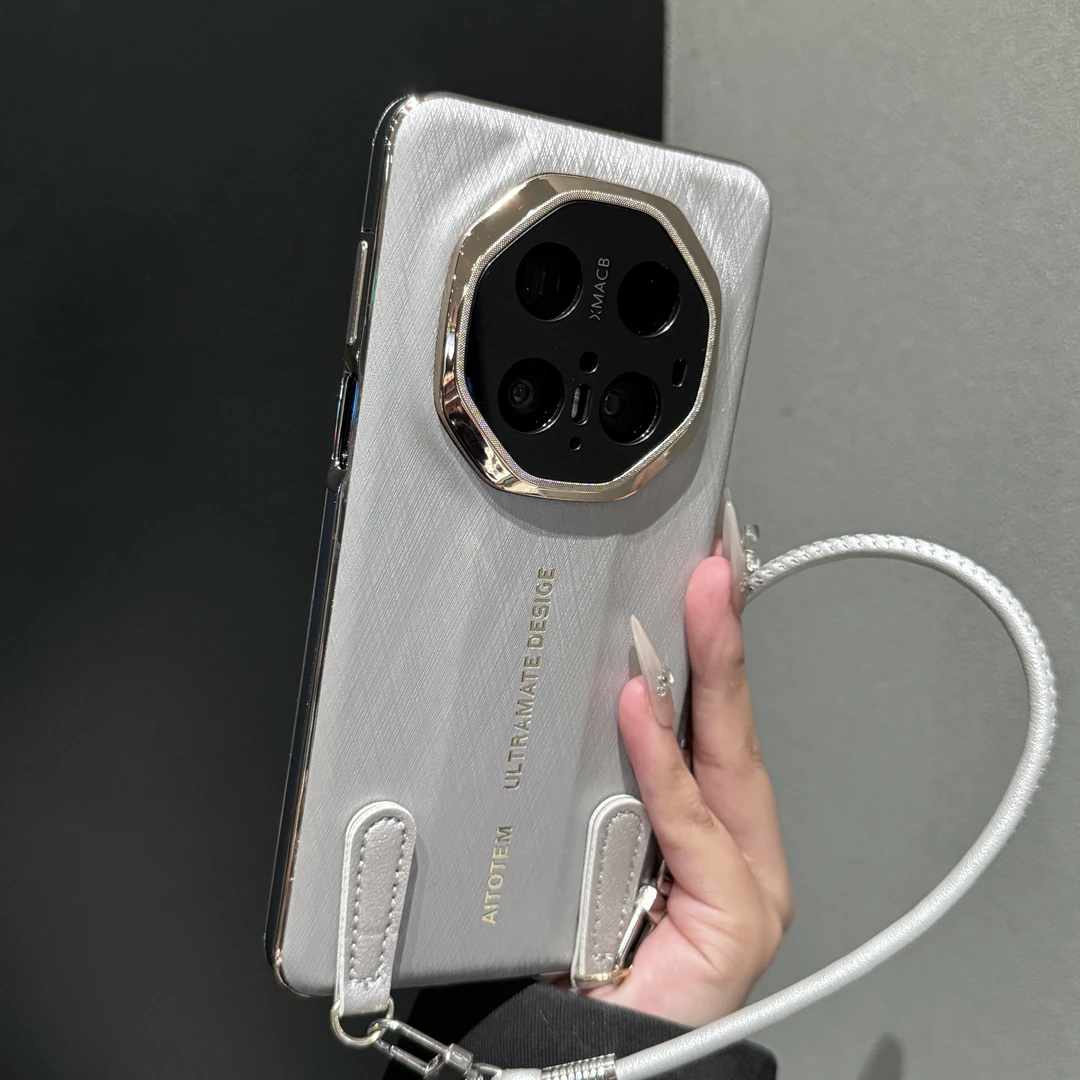 适用华为mate70rs非凡大师手机壳金丝银棉纹mate60rs高级感保护套