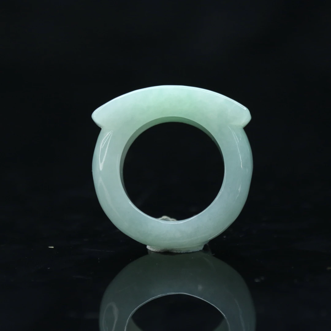 FC5天然缅甸翡翠A货晴水扳指/700478/保利厦门拍卖