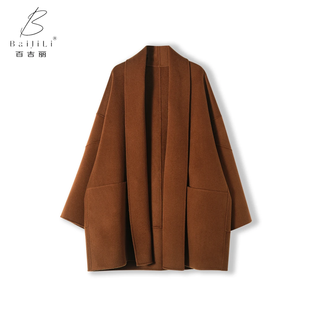 【慵懒周末】羊毛休闲风宽松气质开衫双面呢秋冬 羊毛外套 TY25352