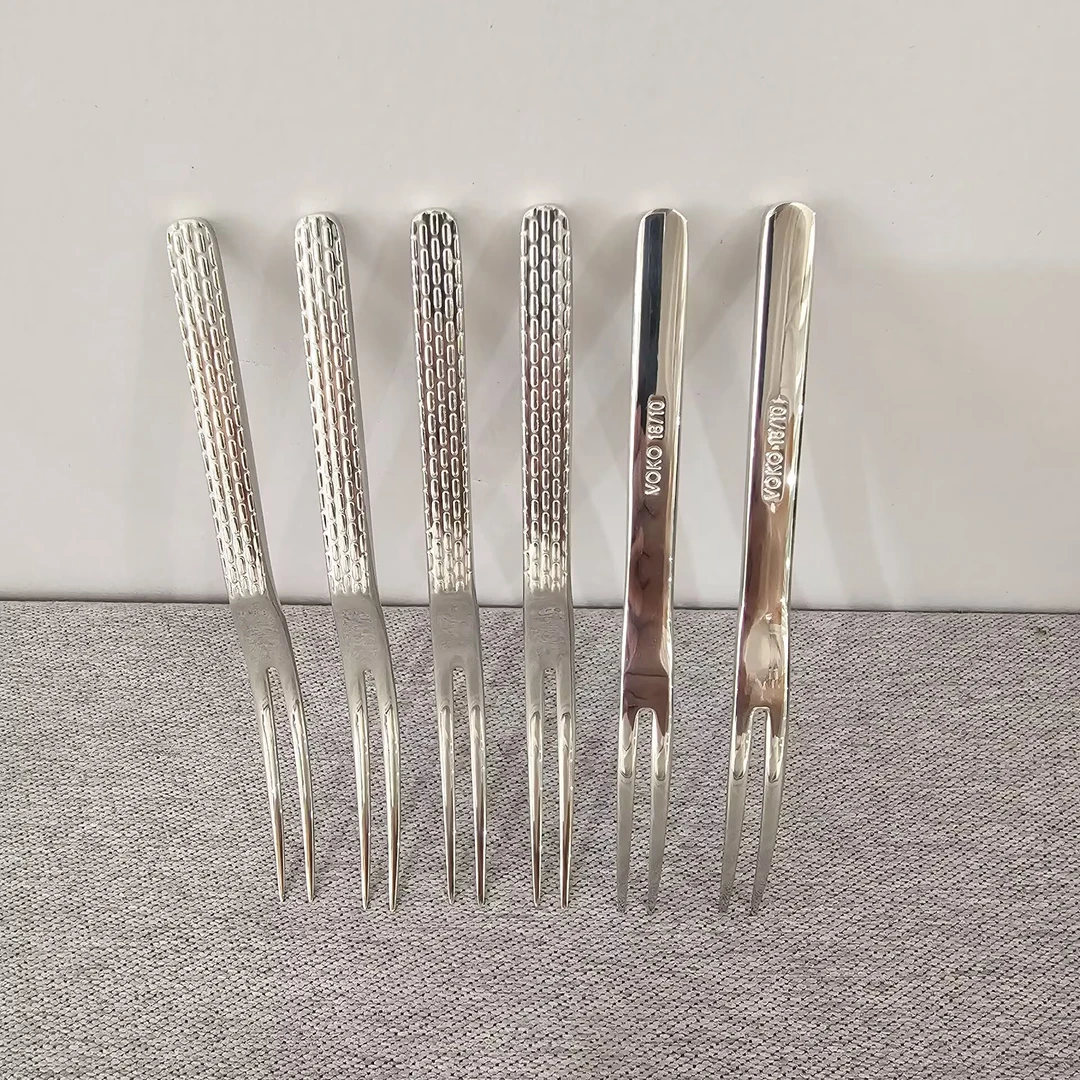 A39 VOKO乐意系列水果叉304不锈钢点心叉加厚精致西餐叉 长14CM