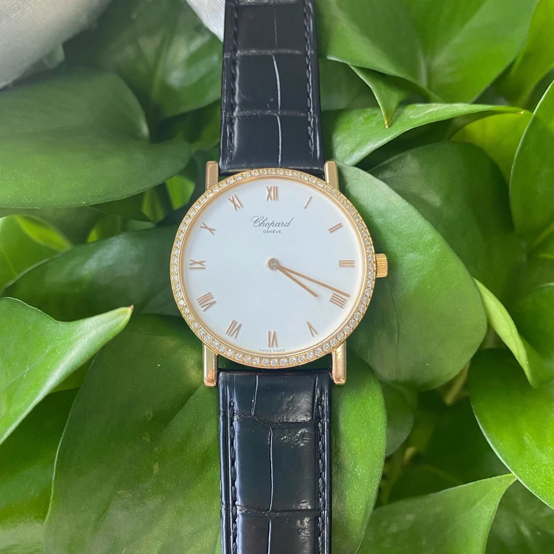 99新 Chopard/萧邦 萧邦/手动机械 18k玫瑰金 33.60/后钻 单表