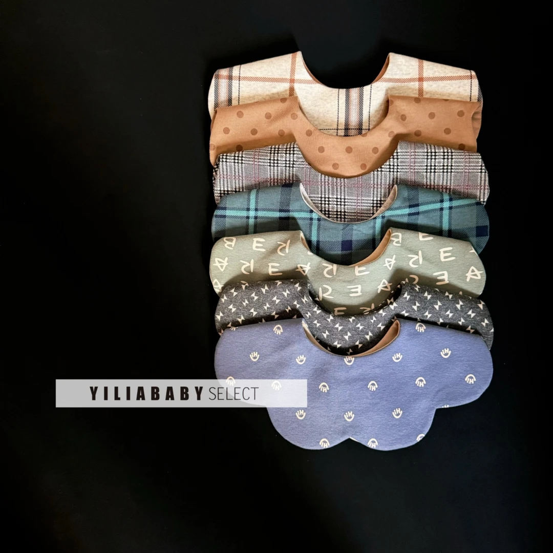 绝美口水巾！韩系婴儿品质纯棉花瓣双面可旋转口水巾｜花瓣系列