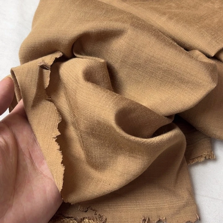 棉混纺卡其麻棉2米。