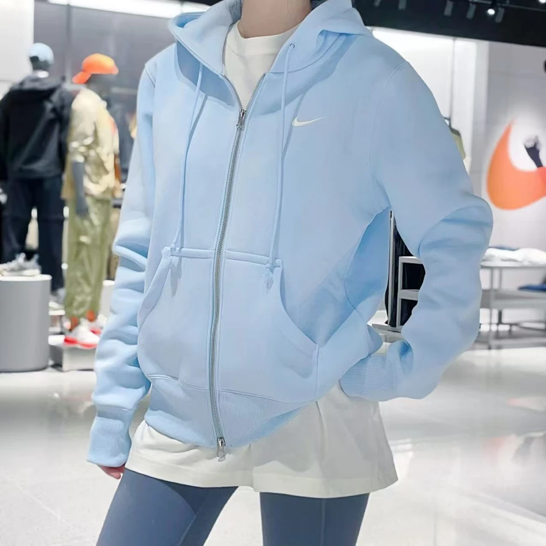 【滔搏联动】NIKE耐克女子经典款白色连帽运动休闲外套HJ0996-441