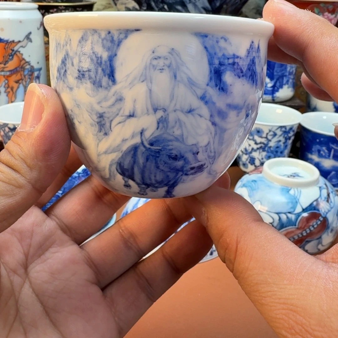 杯子陶景德镇全手工手绘陶瓷