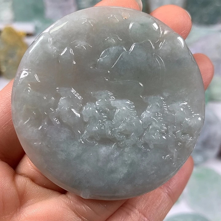 颈饰未镶嵌翡翠马到成功福利